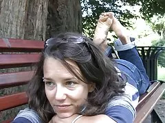 Franske barefeet hippie jente