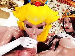 Prinsesse peach blir knullet av shemale