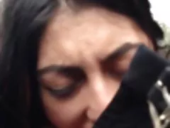 Varm iranske persiske babe suger og blåser hennes hvite bf