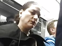 Moden dame liker bule. Hun slutte ikke å se