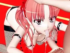 Rosa hår 3d hentai tenåring jente hardcore sex